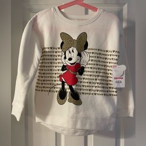 NWT Minnie Mouse sweatshirt, size 6
